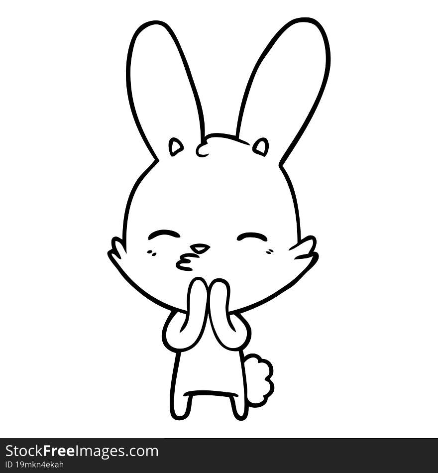 curious bunny cartoon. curious bunny cartoon