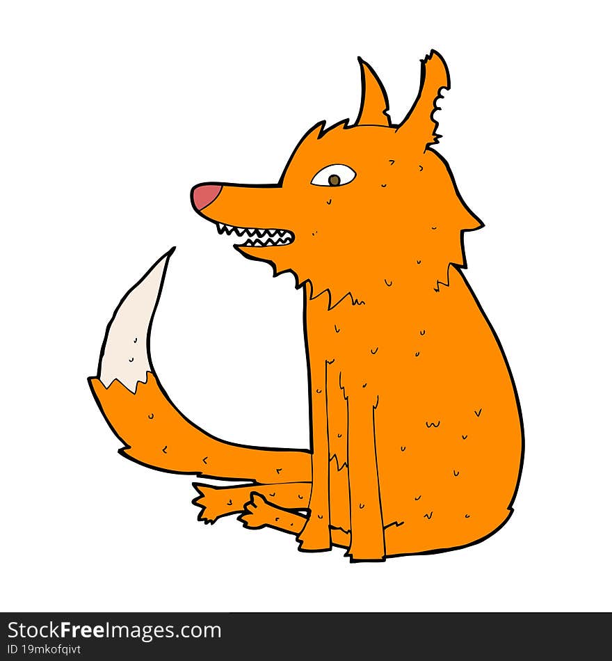 Cartoon Fox Sitting