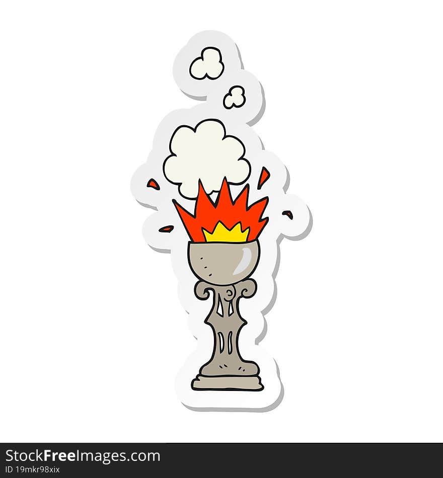 sticker of a cartoon magic goblet