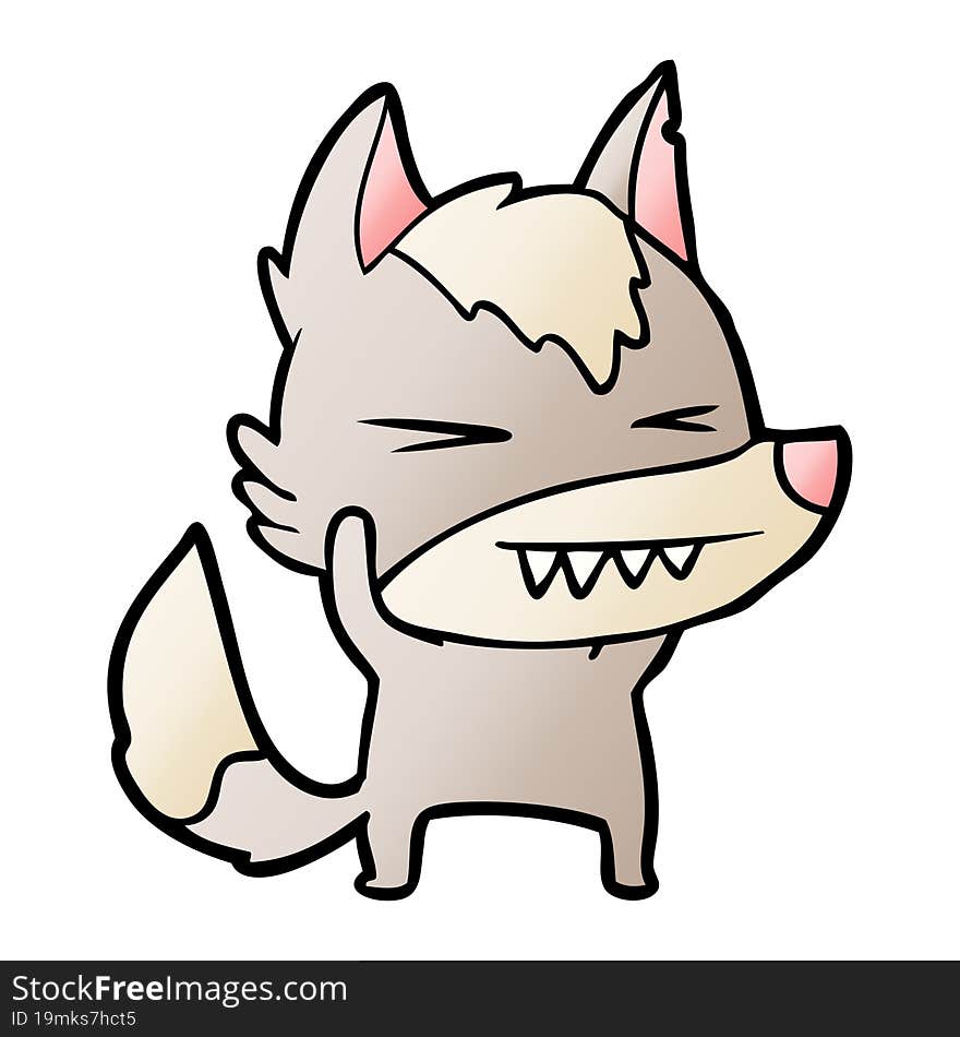 angry wolf cartoon. angry wolf cartoon