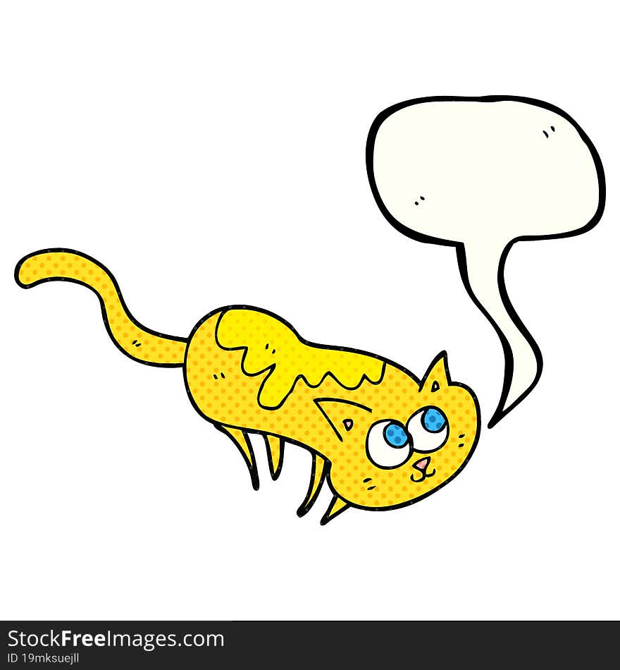 comic book speech bubble cartoon cat