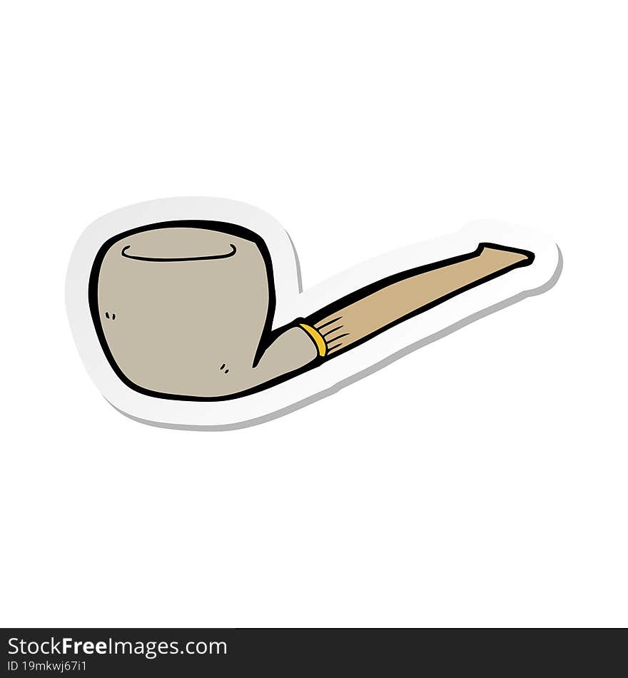 sticker of a cartoon pipe