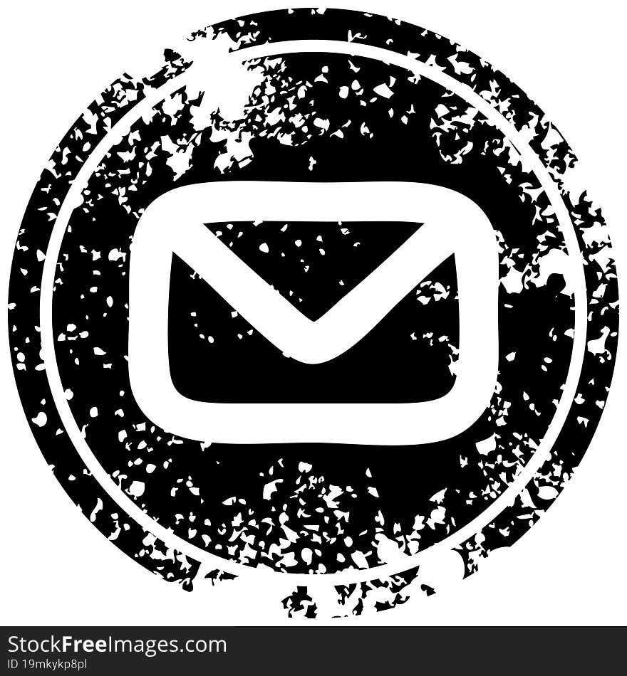 envelope letter distressed icon symbol