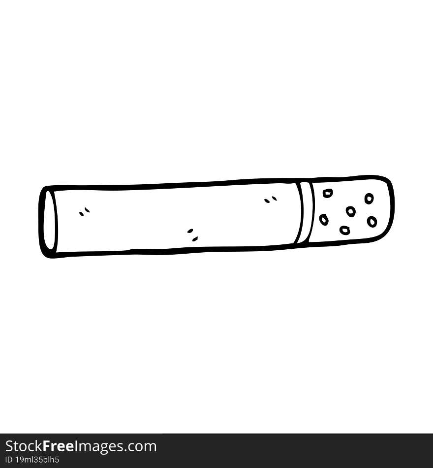 line drawing cartoon cigarette