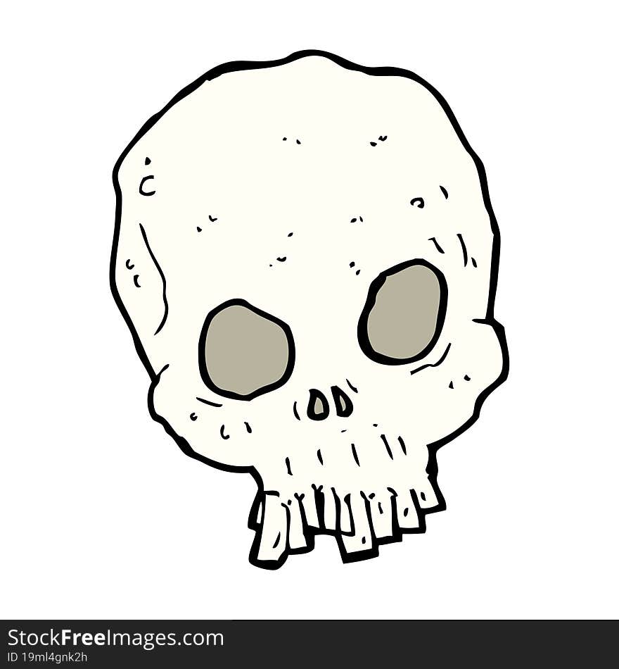 Cartoon Spooky Skull