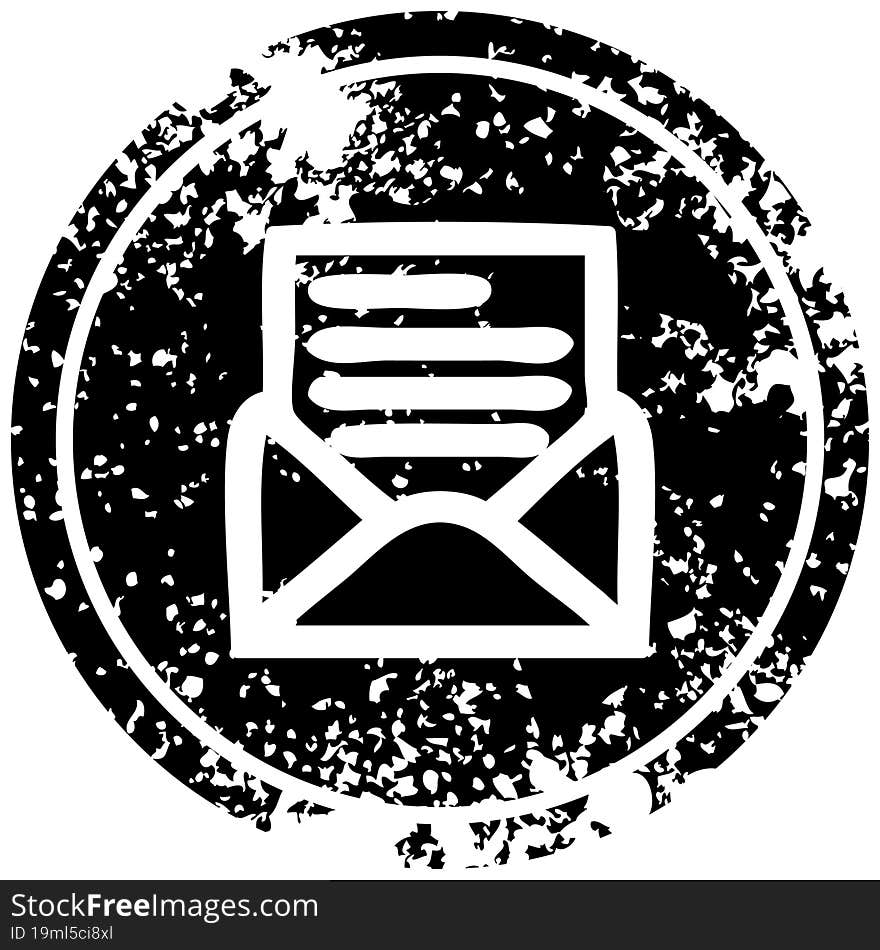 envelope letter distressed icon symbol