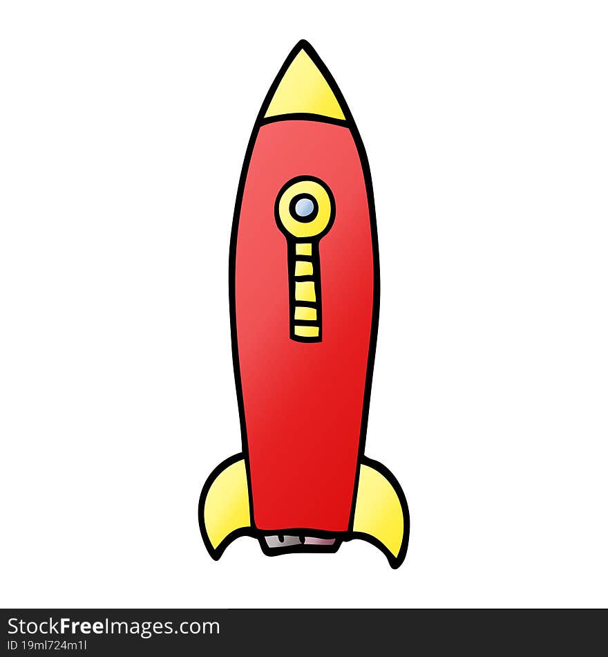 Cartoon Doodle Space Rocket