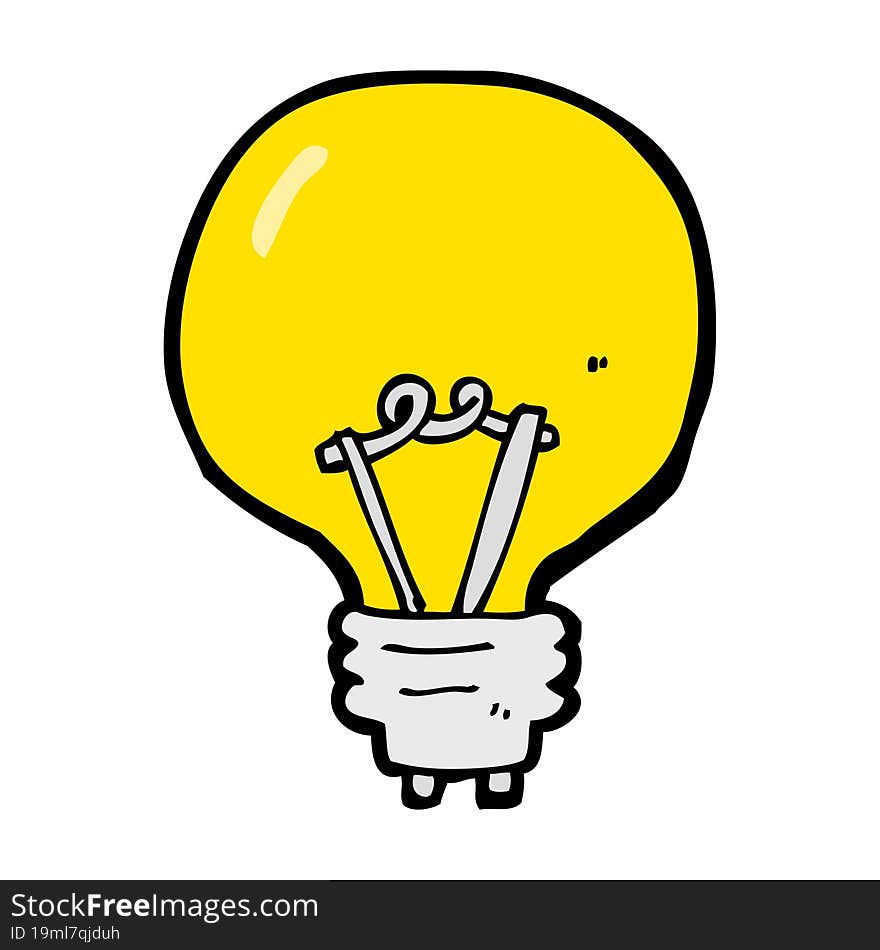 cartoon light bulb