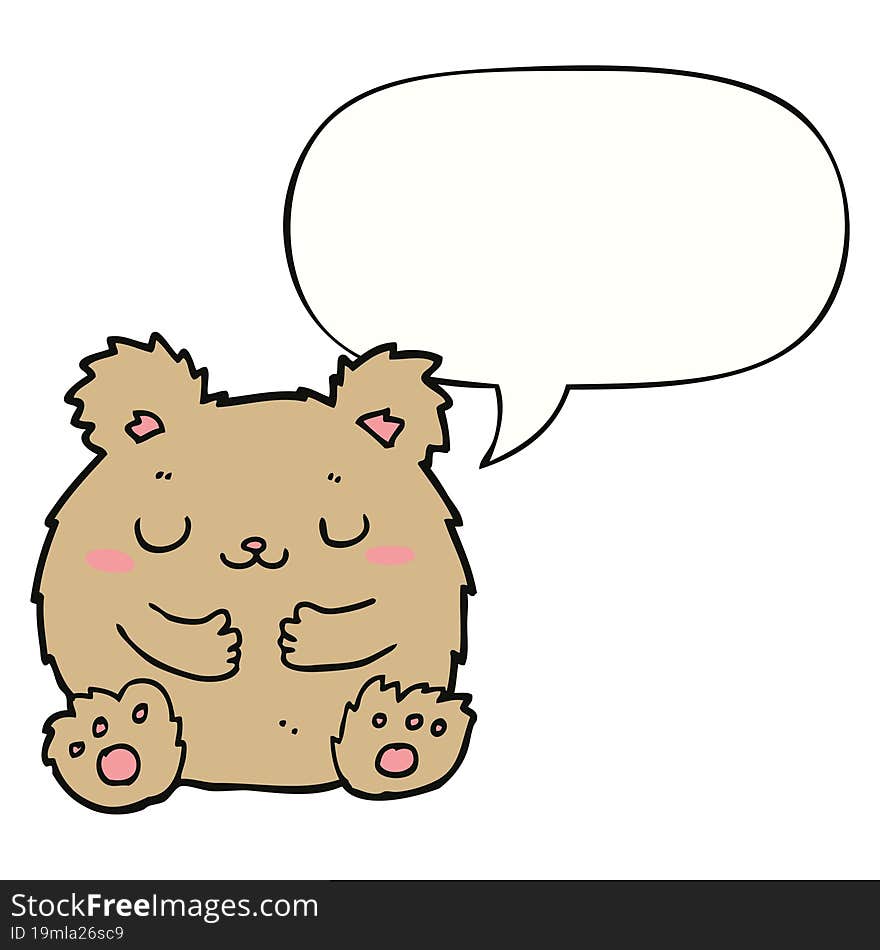 cute cartoon bear with speech bubble. cute cartoon bear with speech bubble