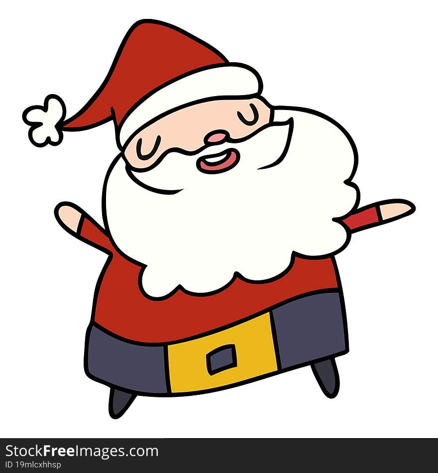 cartoon kawaii of santa claus