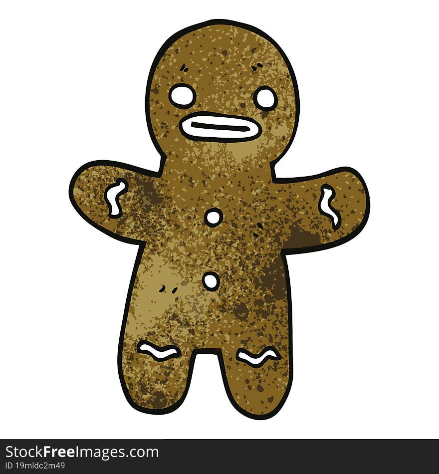 cartoon doodle gingerbread man