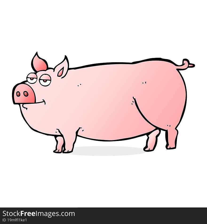 cartoon huge pig