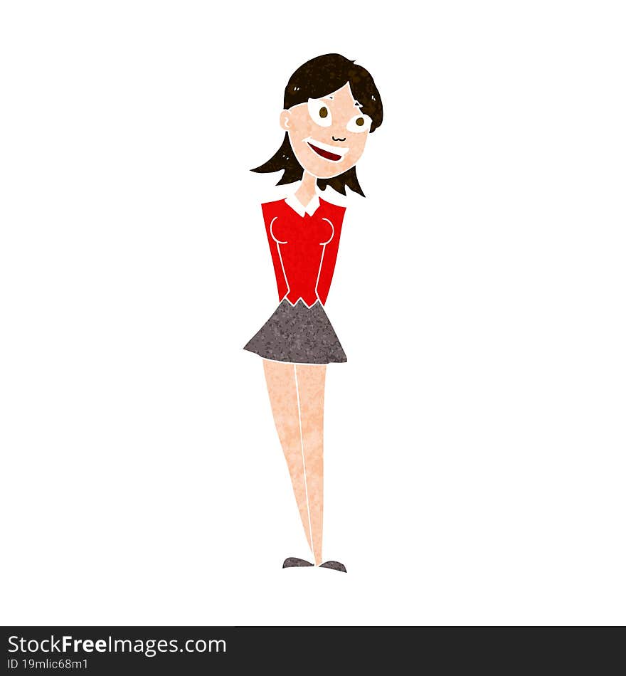 Cartoon Happy Woman