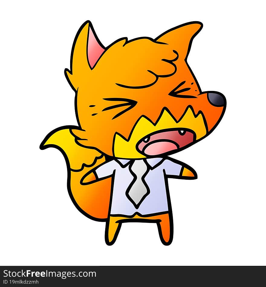 angry cartoon fox boss. angry cartoon fox boss