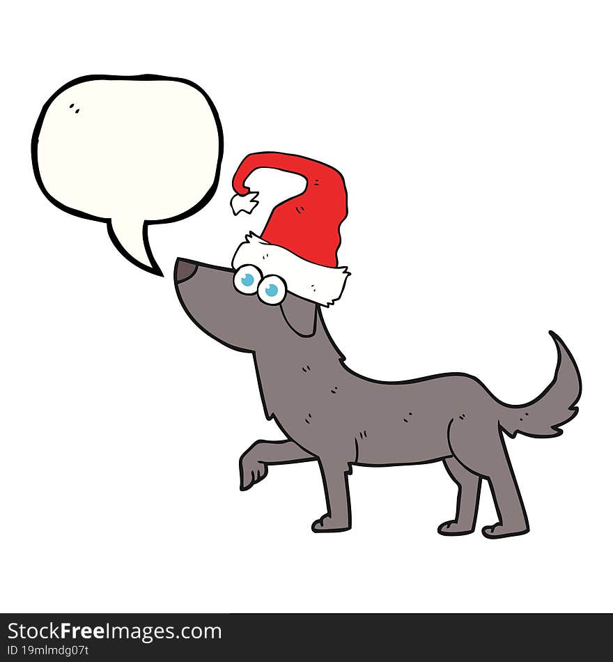 freehand drawn speech bubble cartoon dog