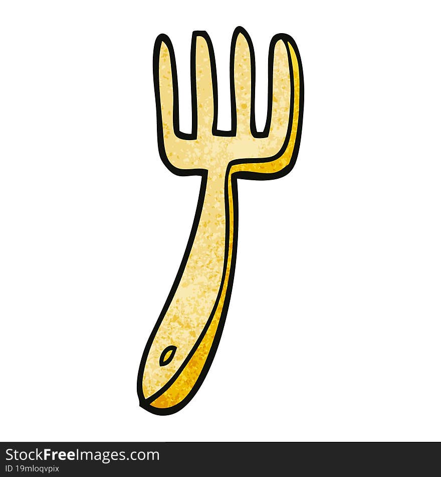 cartoon doodle fork