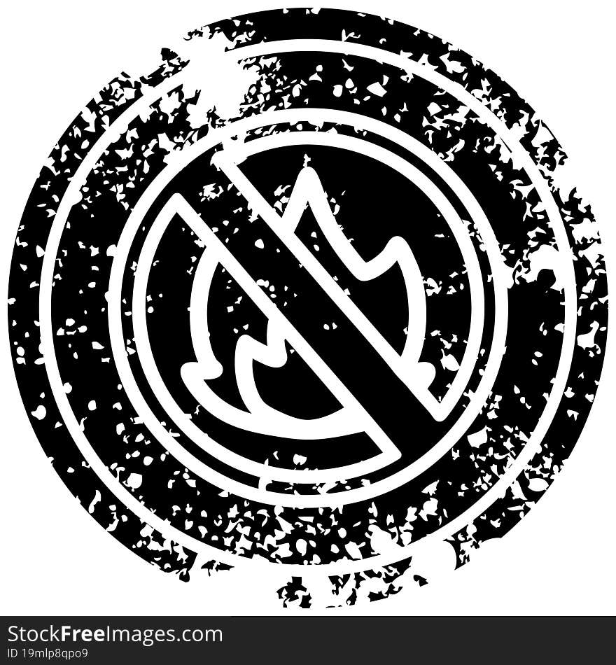 no flames distressed icon symbol