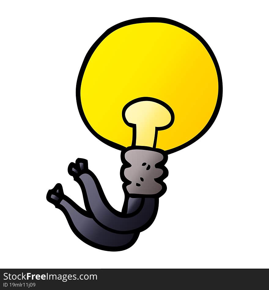 cartoon doodle light bulb