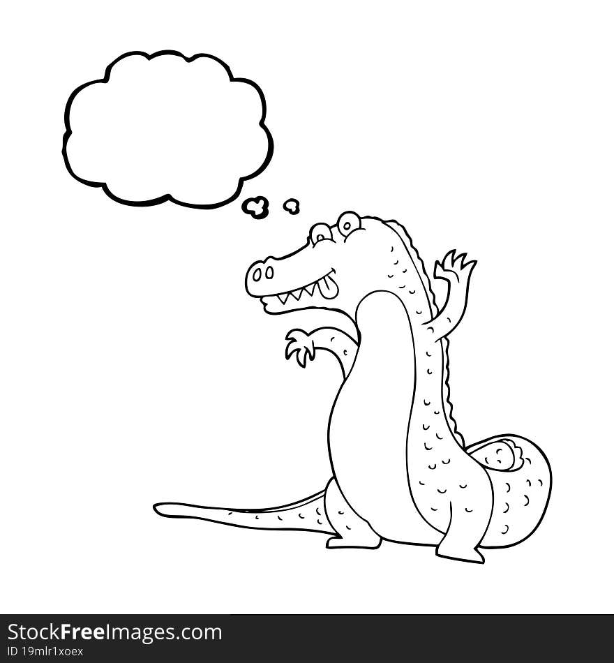 Thought Bubble Cartoon Crocodile