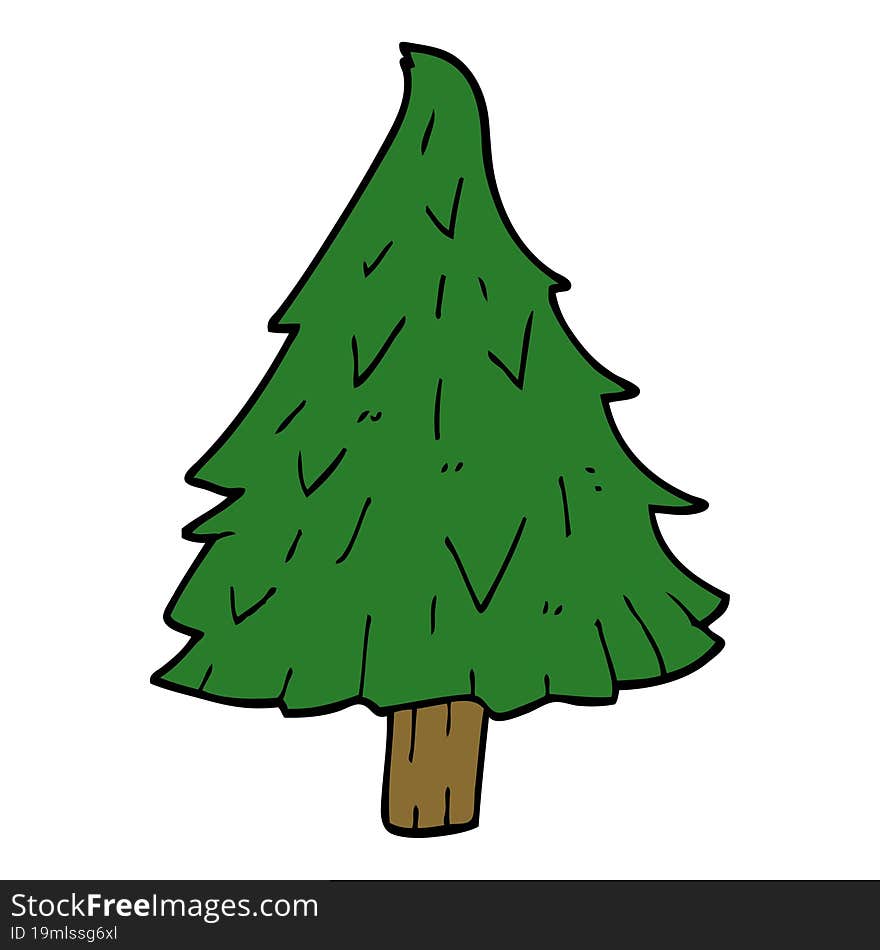 cartoon doodle christmas tree