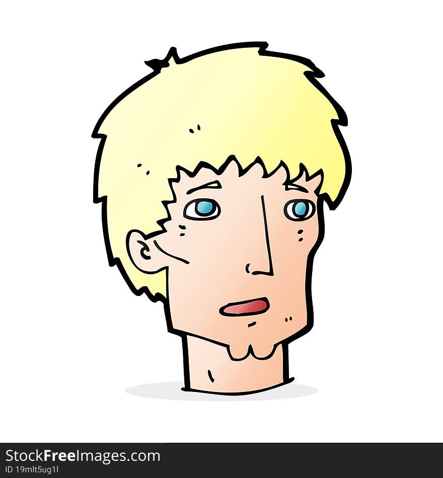 cartoon worried man