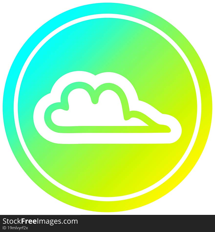 weather cloud circular in cold gradient spectrum