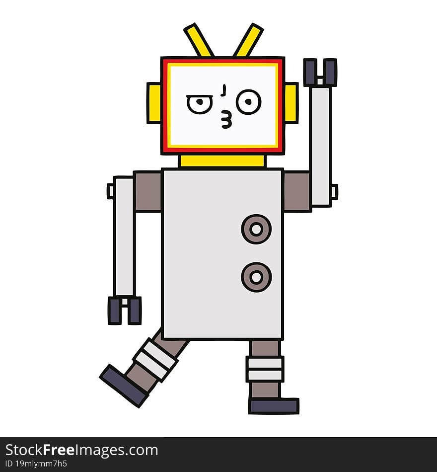 cute cartoon of a robot. cute cartoon of a robot