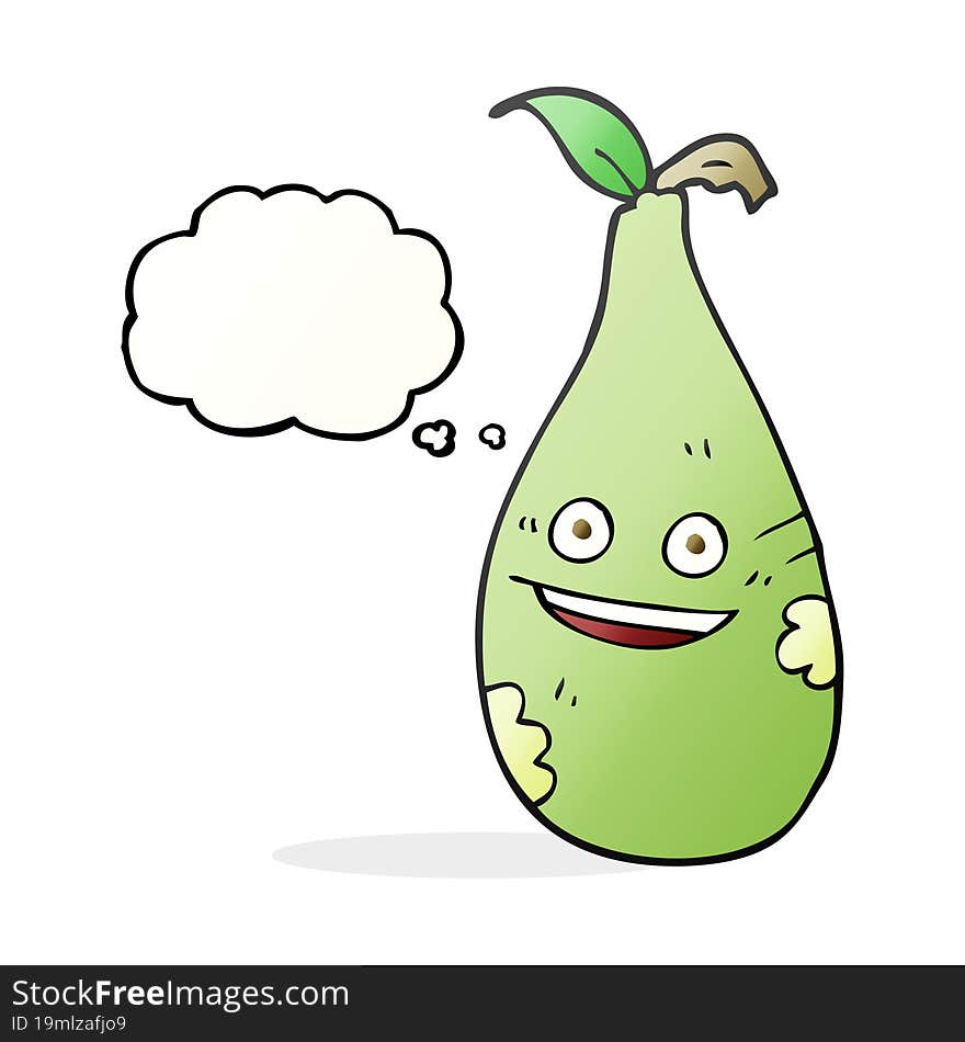 Thought Bubble Cartoon Pear