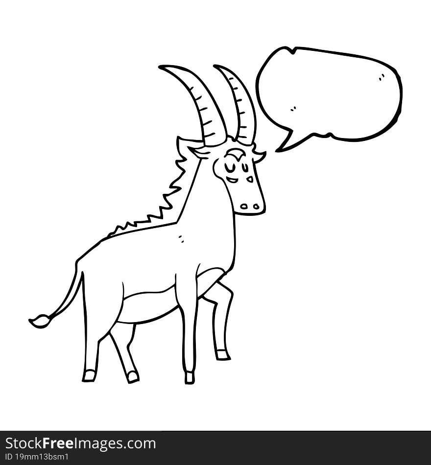 speech bubble cartoon antelope