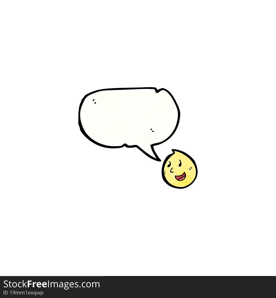 talking happy face symbol cartoon