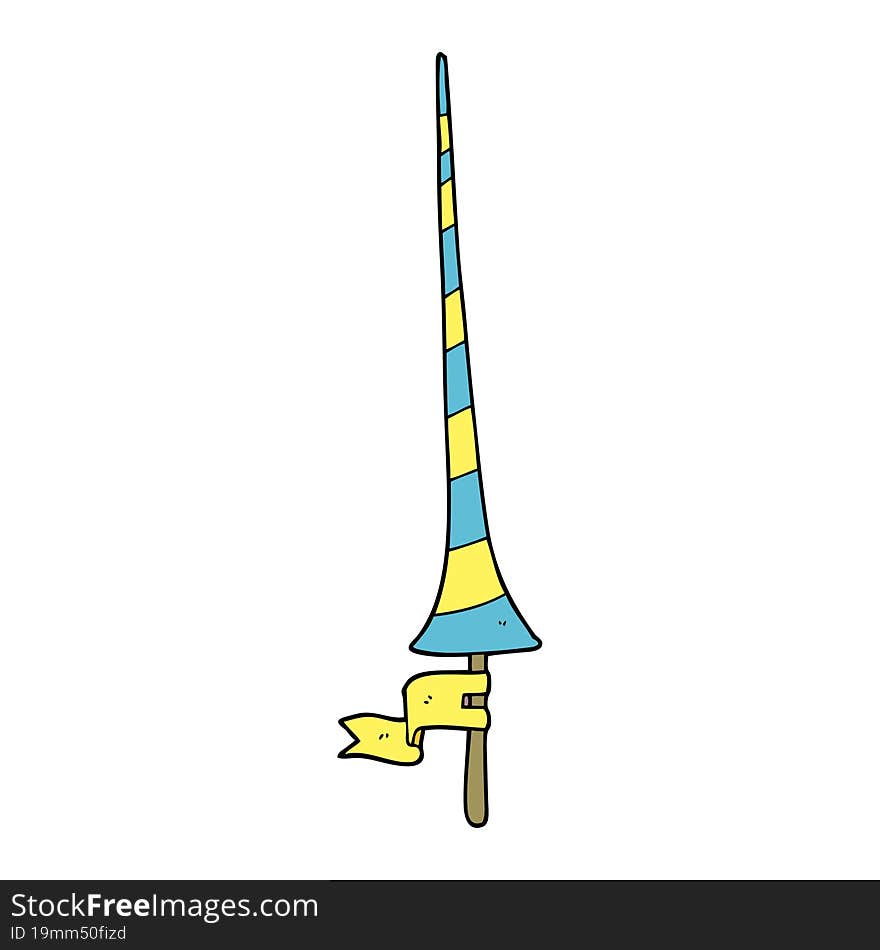 cartoon doodle medieval lance