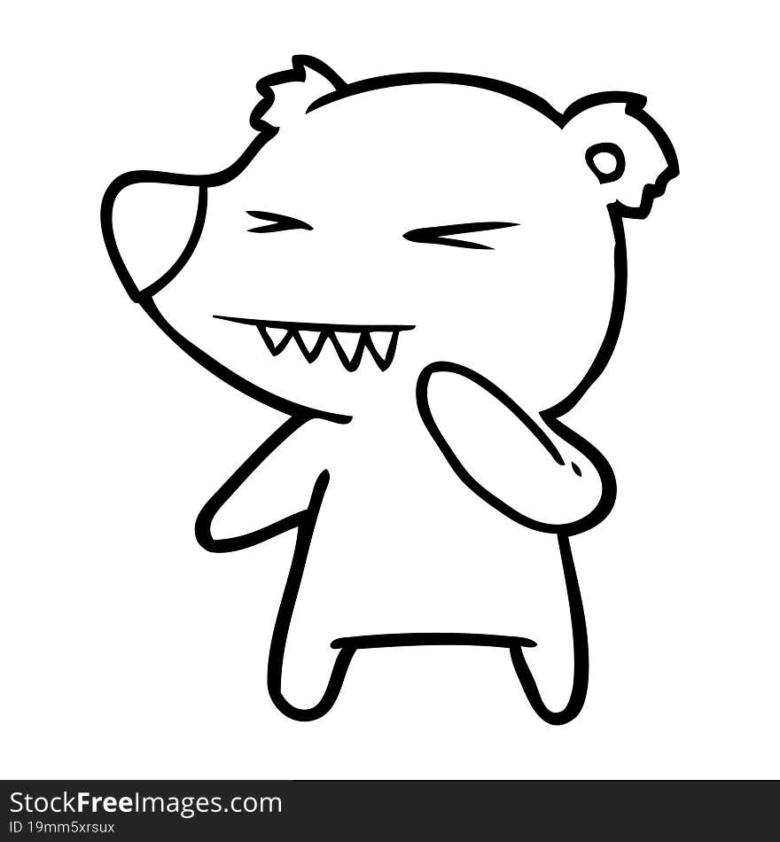 angry polar bear cartoon. angry polar bear cartoon