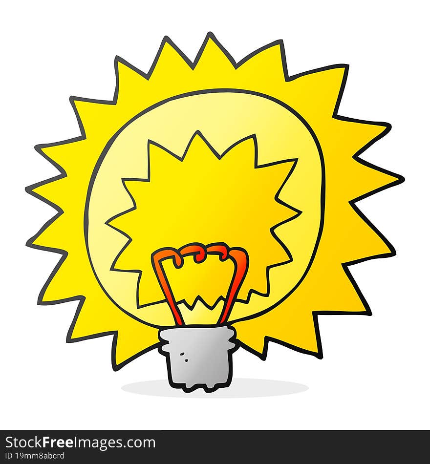 cartoon light bulb