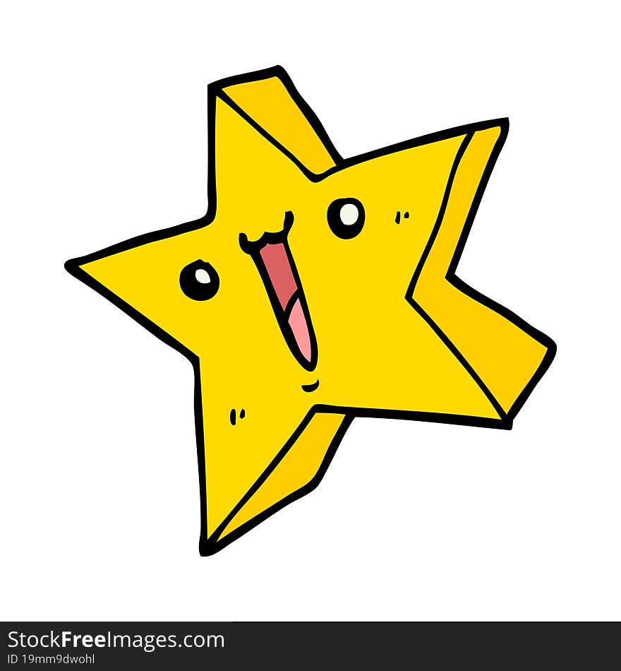 cartoon happy star