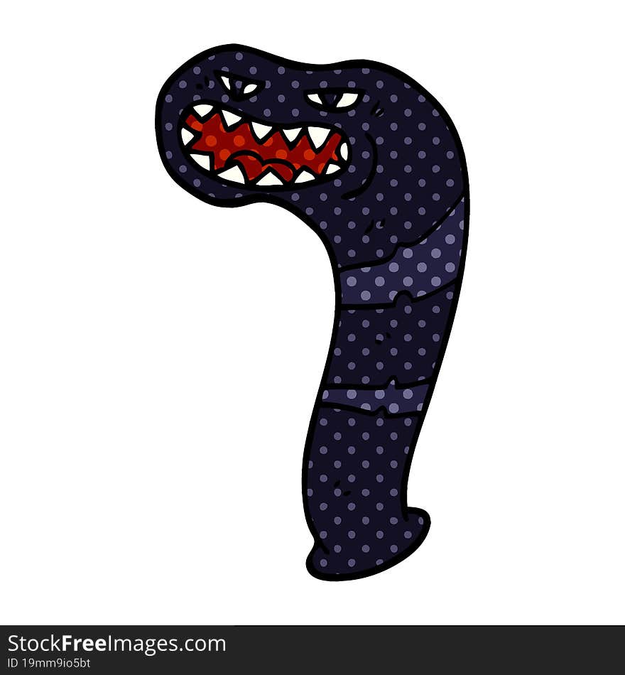 cartoon doodle monster leech