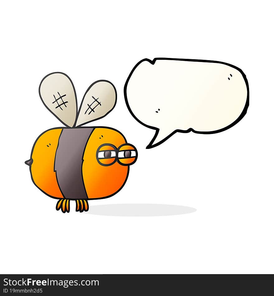 speech bubble cartoon angry bee