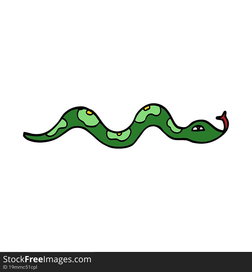 Cartoon Doodle Snake