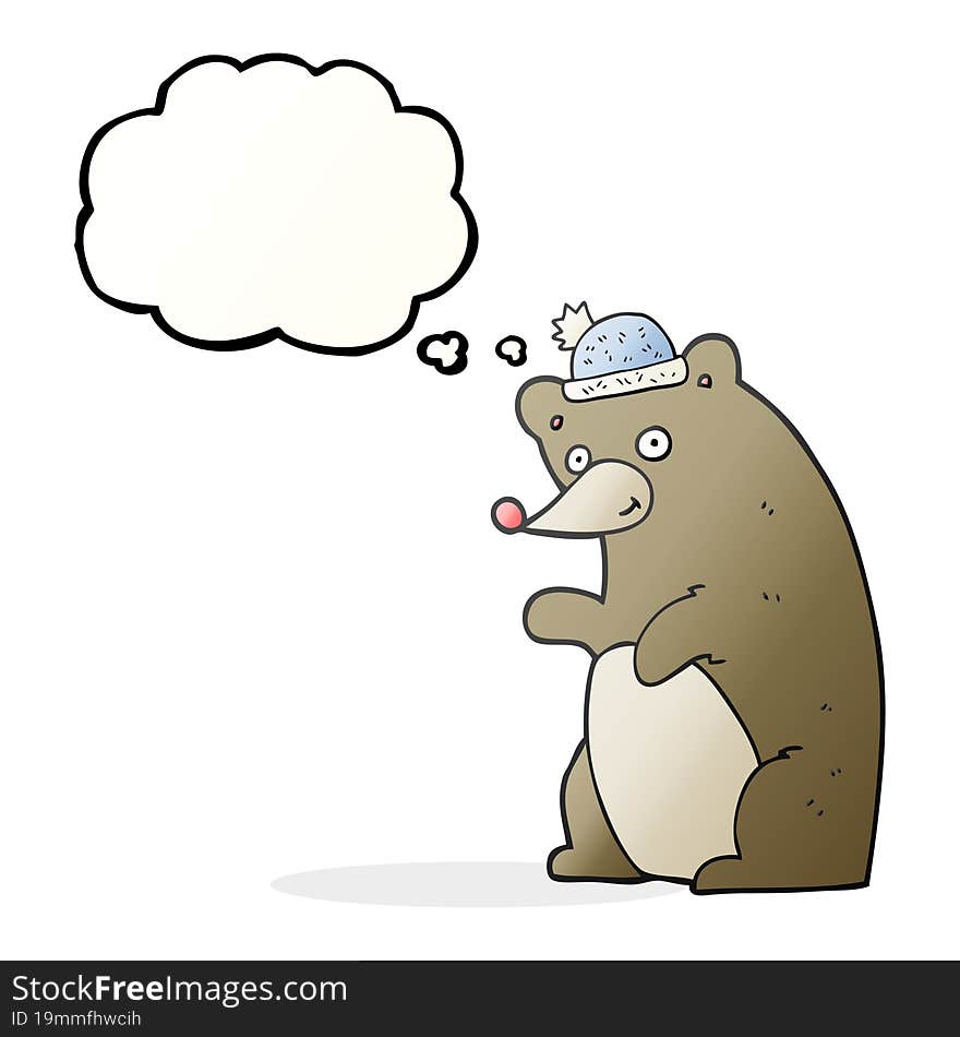 thought bubble cartoon bear