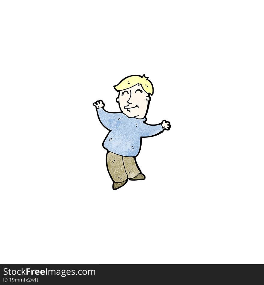 cartoon dancing man