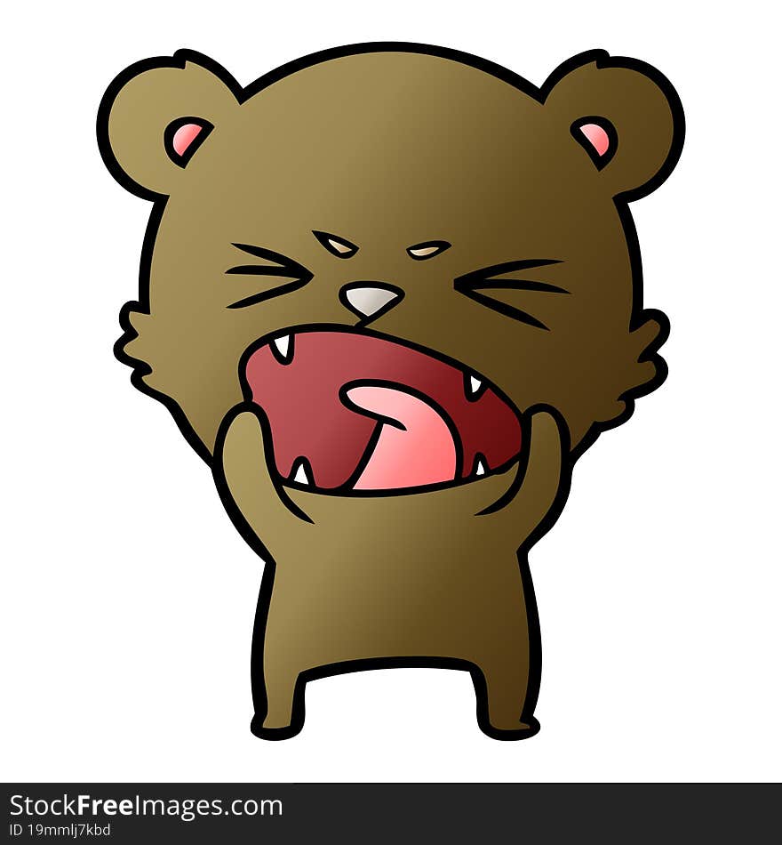 angry cartoon bear. angry cartoon bear