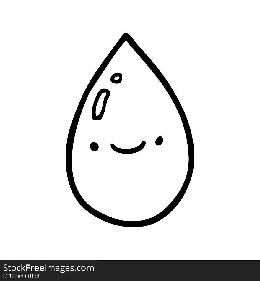 cartoon raindrop