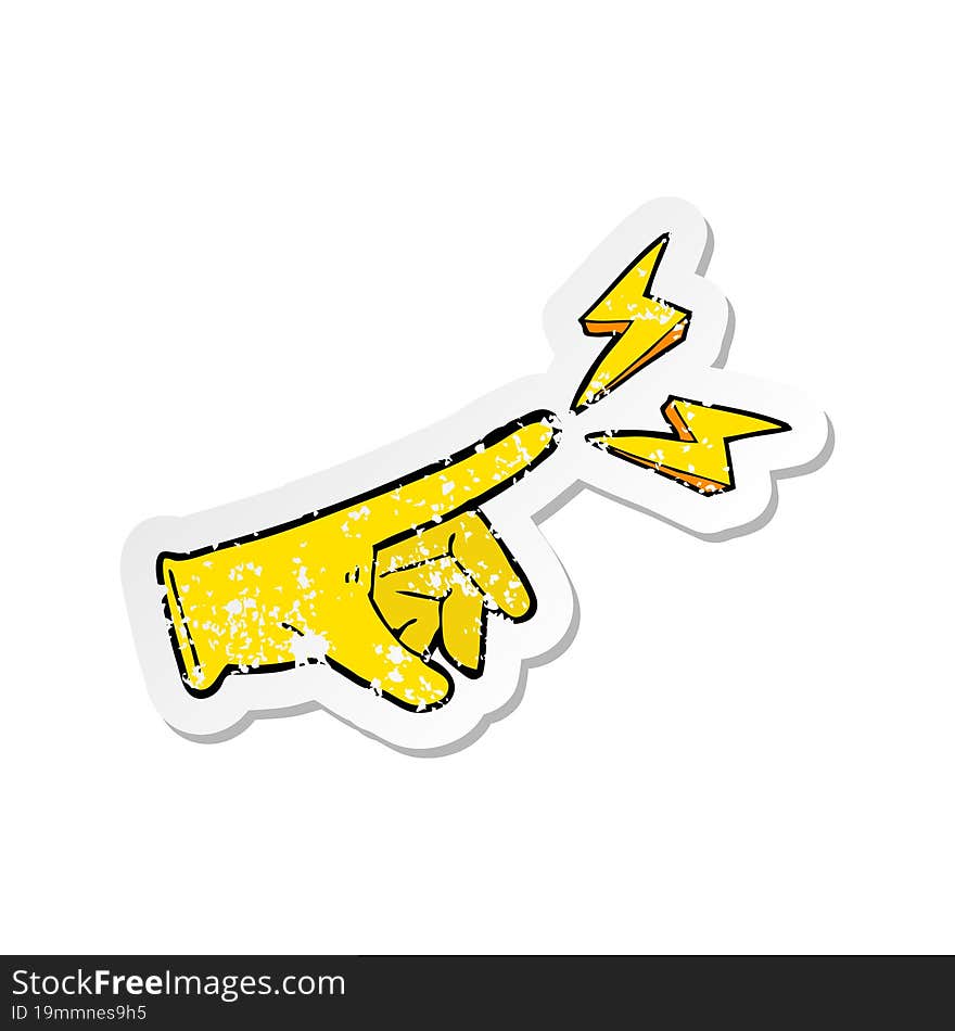 retro distressed sticker of a cartoon rubber glove