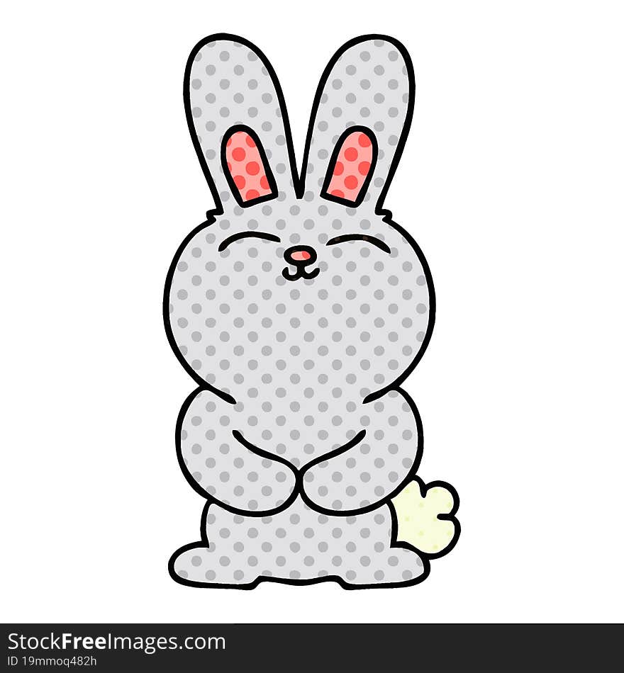 comic book style quirky cartoon rabbit. comic book style quirky cartoon rabbit