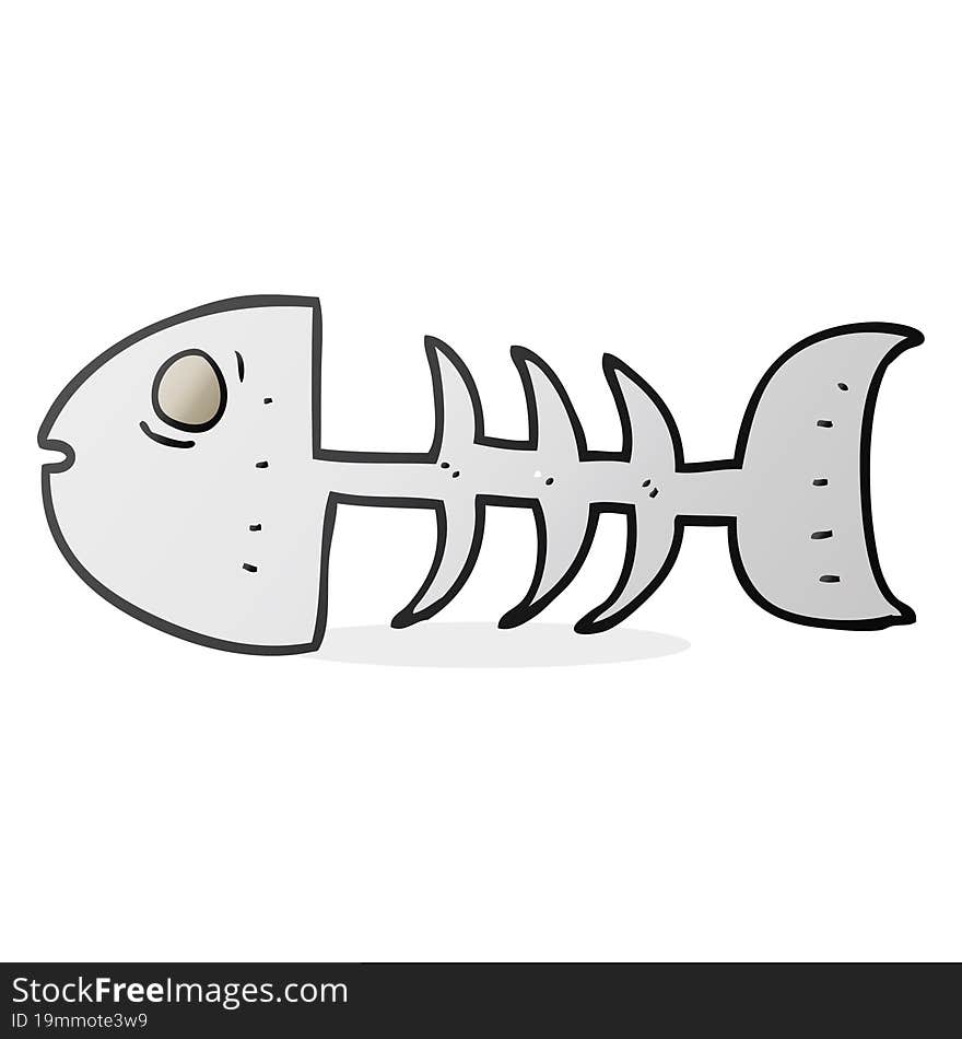 cartoon fish bones