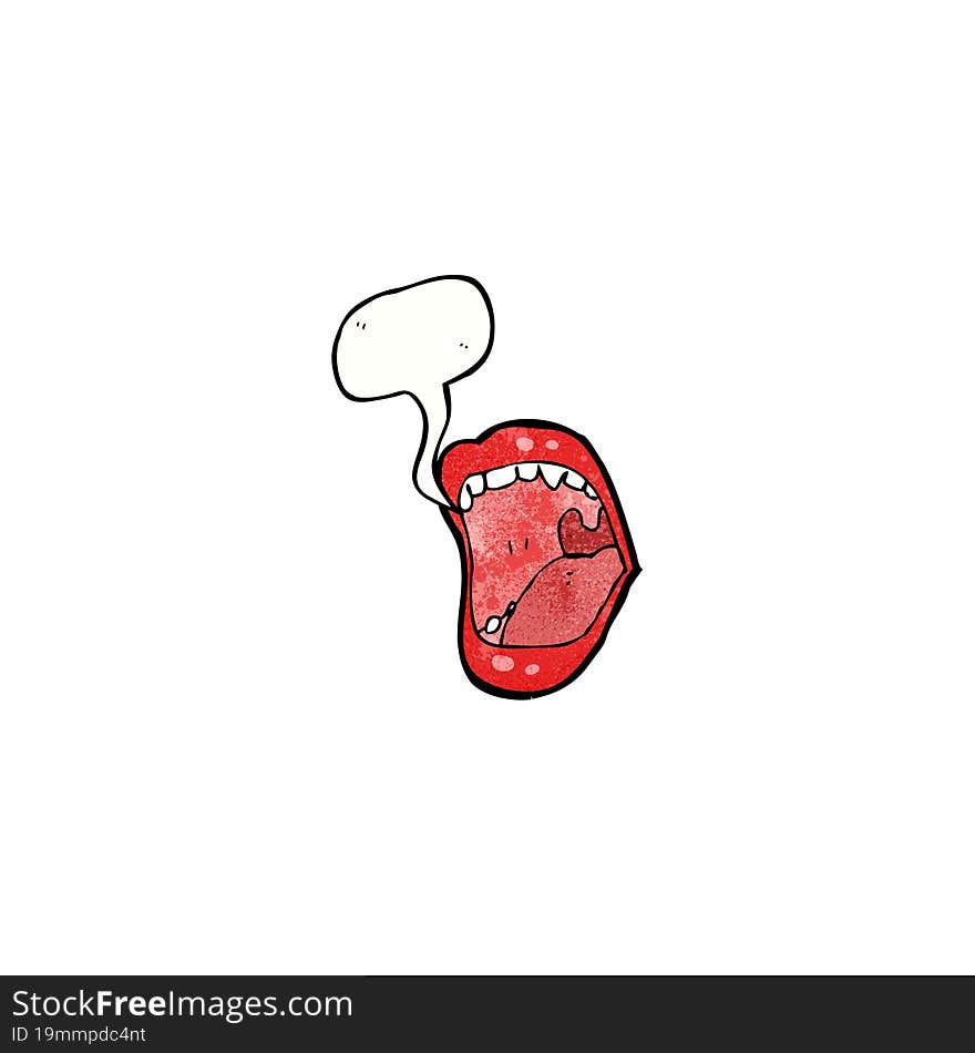 shouting mouth cartoon