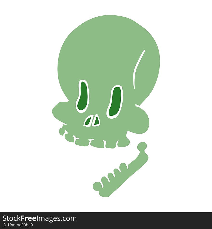 cartoon doodle halloween skull