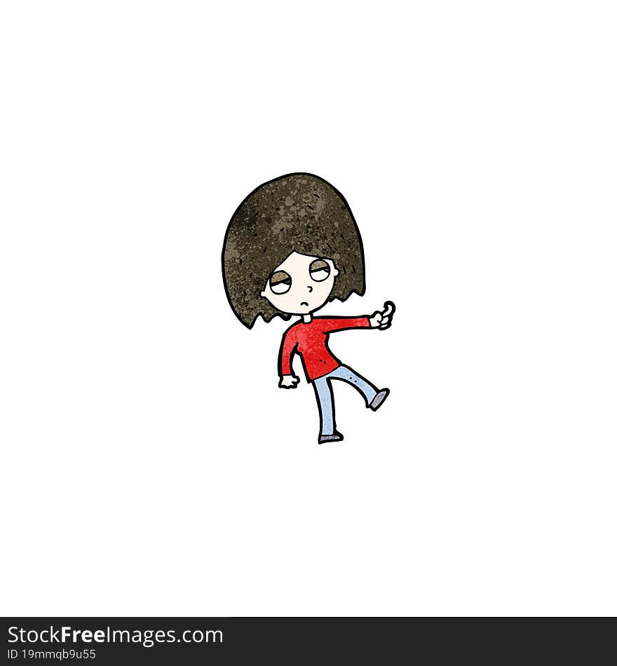 cartoon gesturing woman