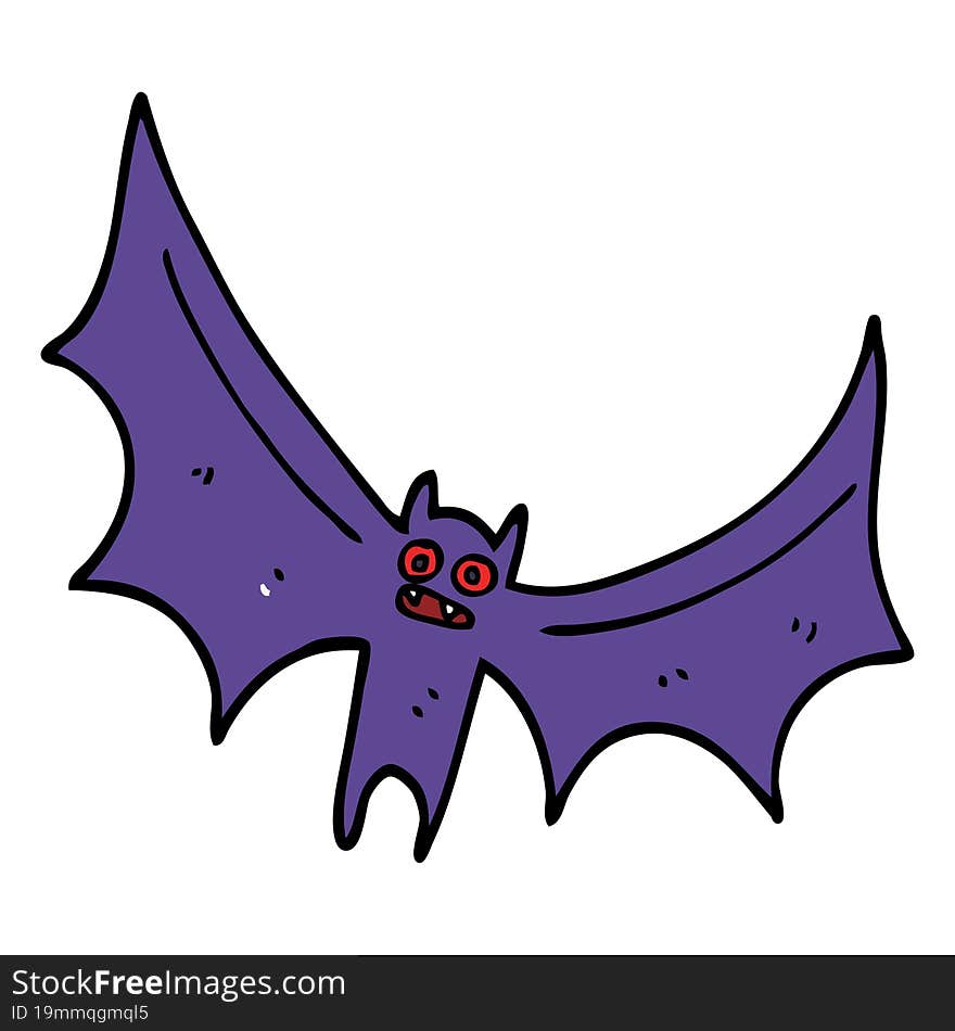 Cartoon Doodle Bat