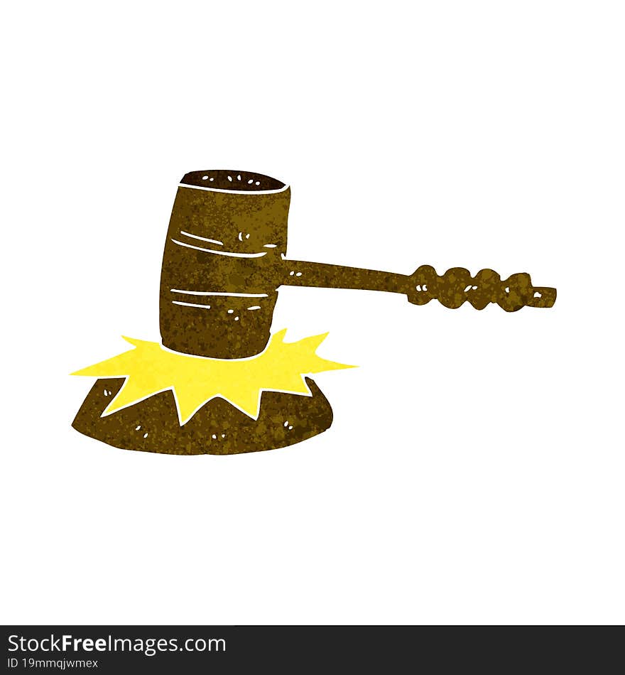 cartoon gavel banging