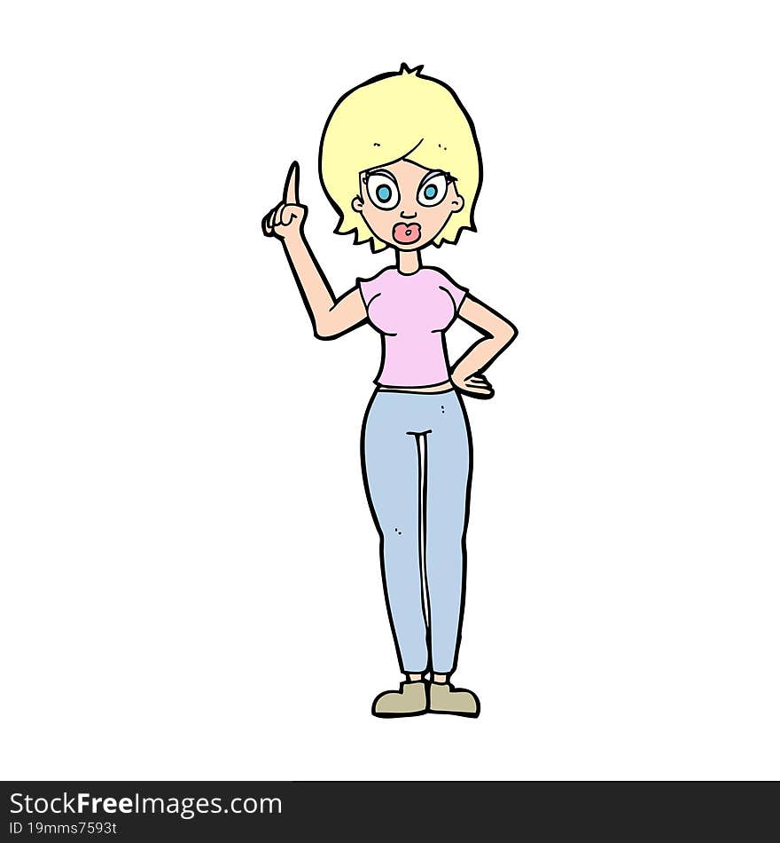 cartoon woman explaining her point